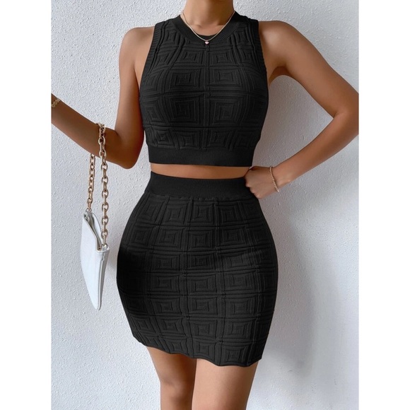 Mile High Clozet Dresses & Skirts - Camila Crop Knit Top & Skirt